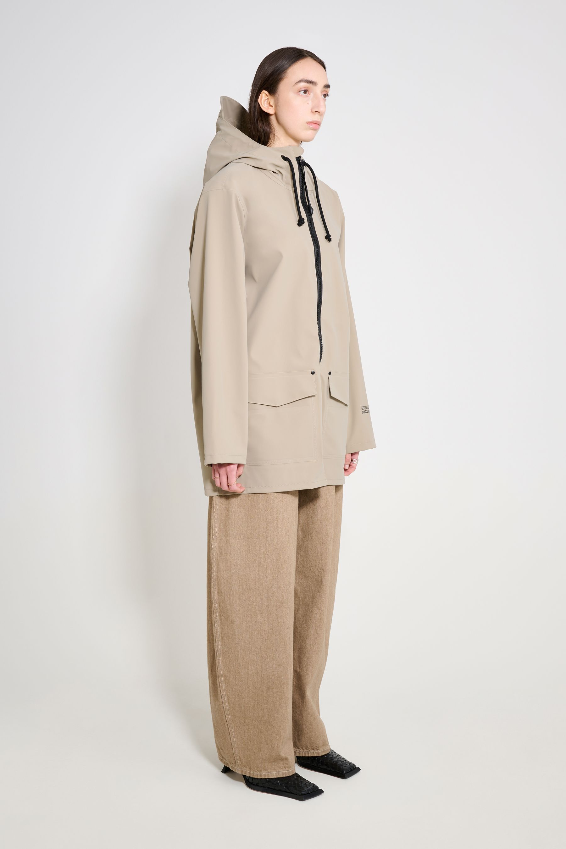 stutterheim stockholm patch raincoat potato women jackets raincoats