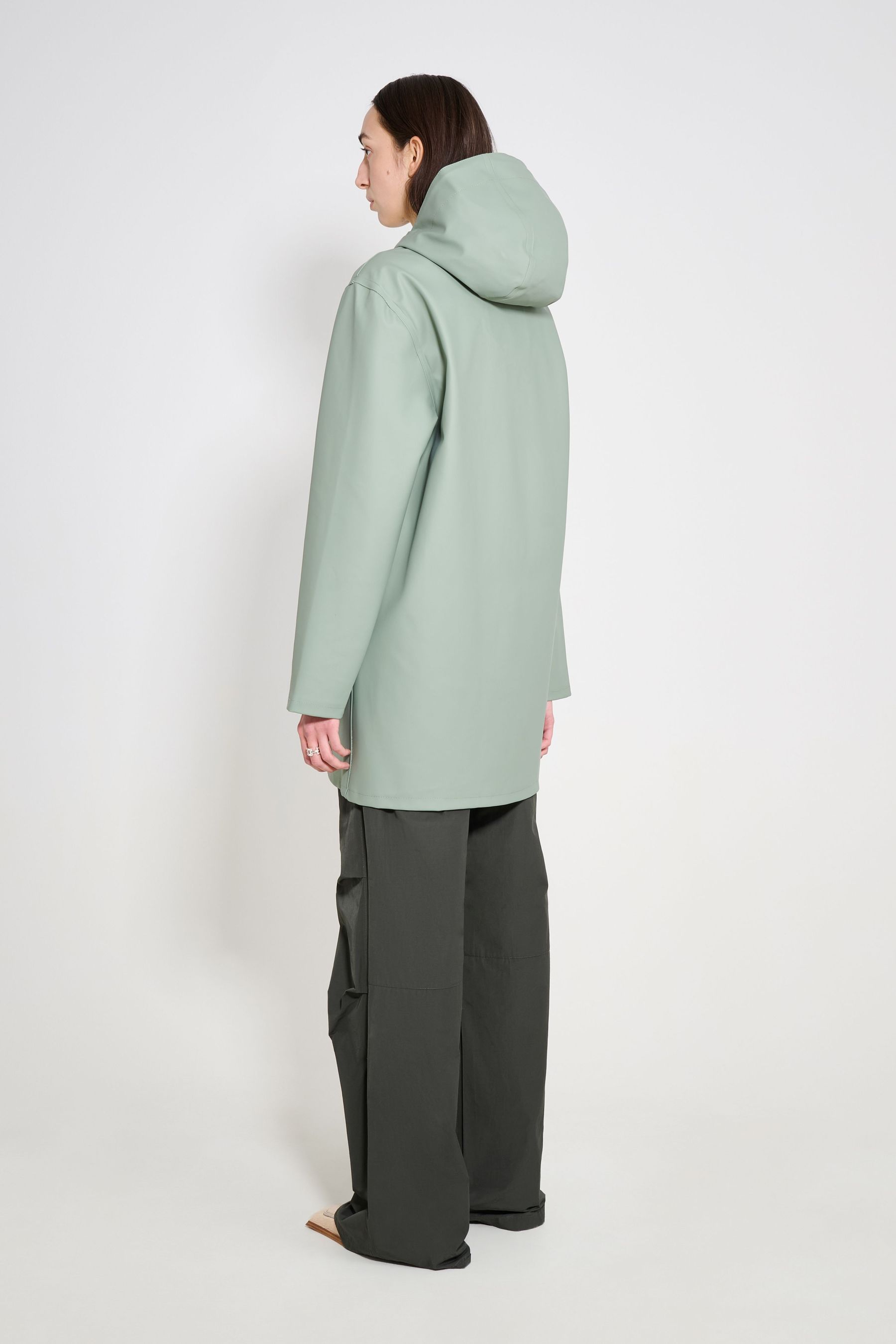 stutterheim stockholm original raincoat khaki green women jackets