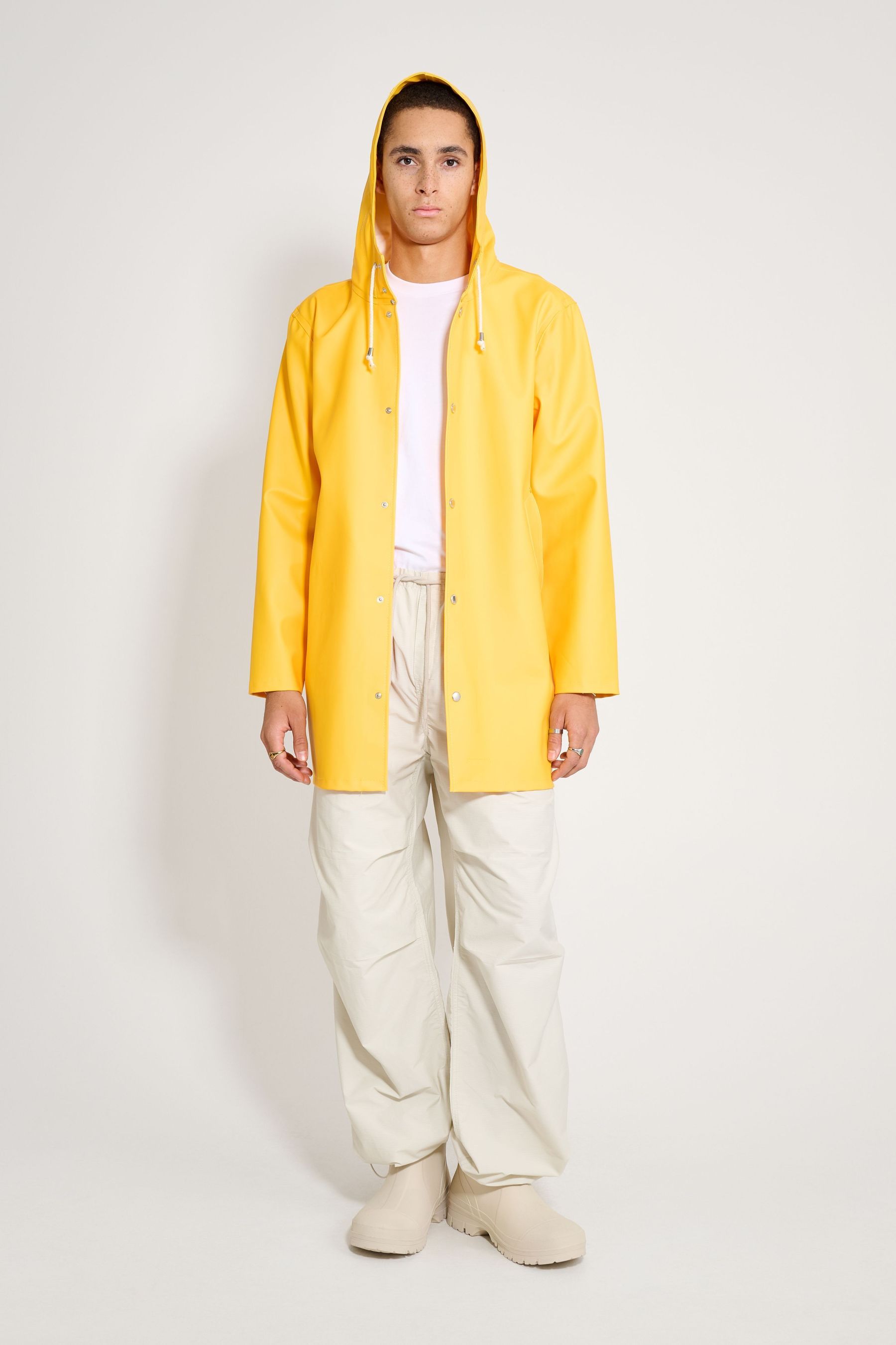 stutterheim stockholm original raincoat yellow men jackets
