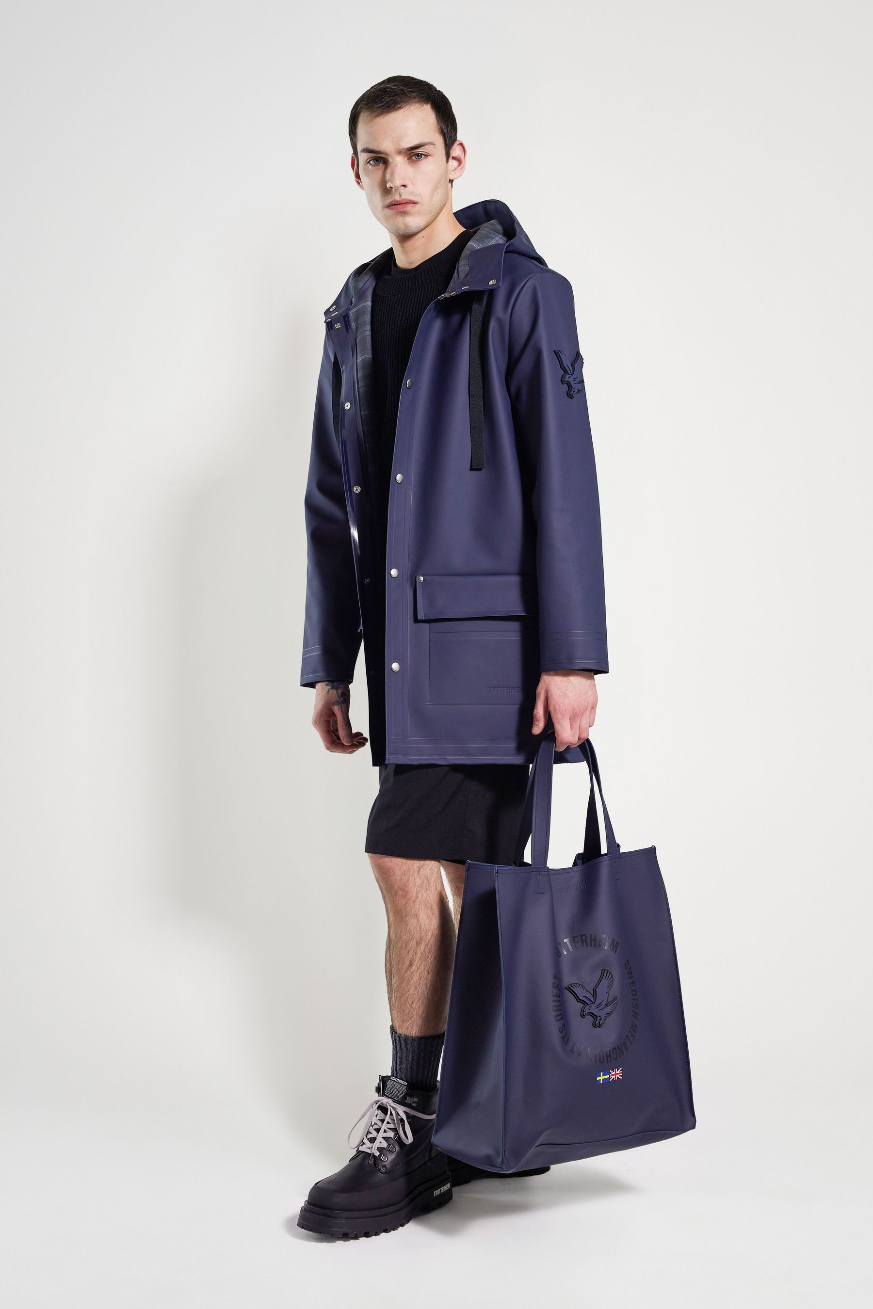 stutterheim men's raincoat navy men jackets raincoats