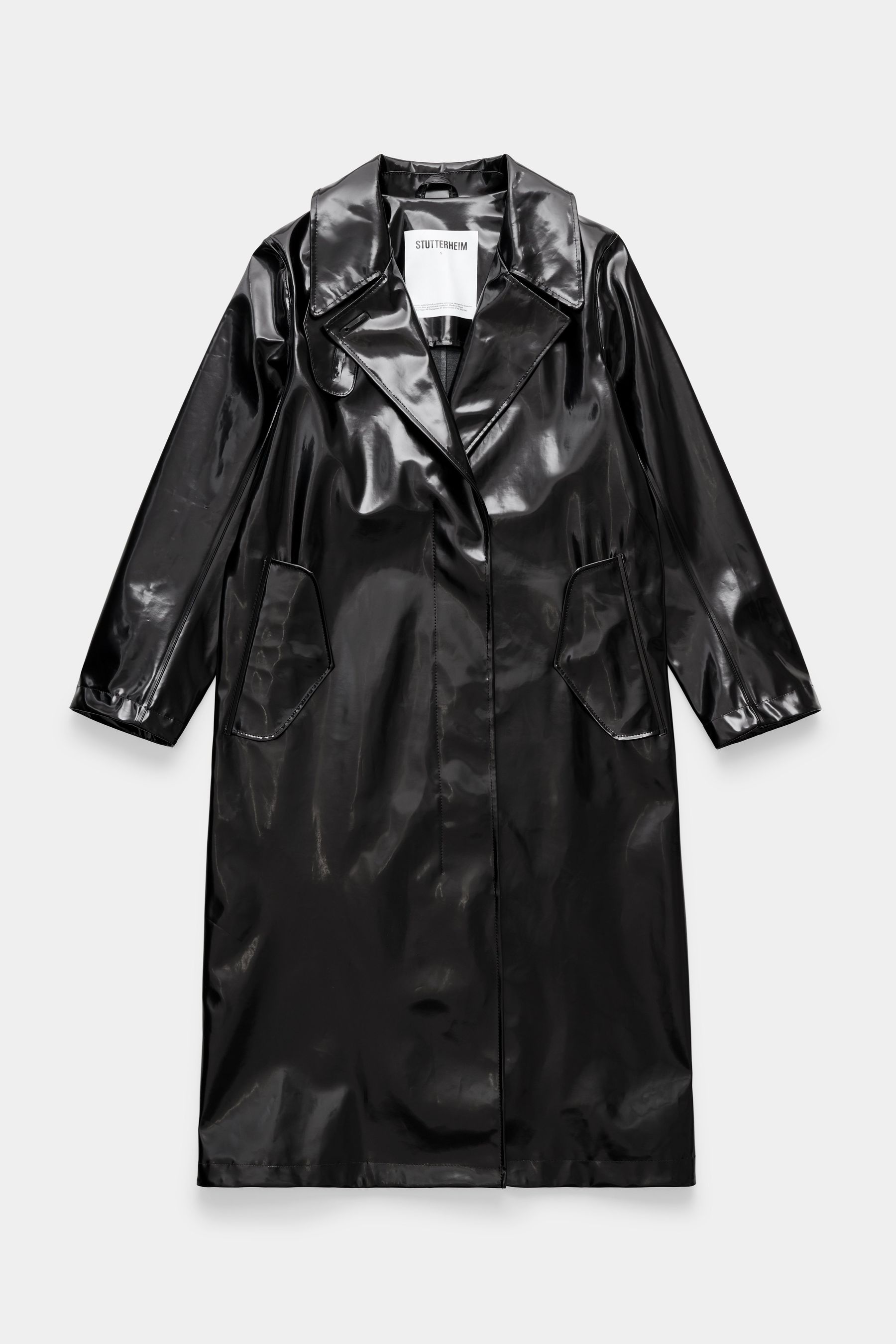 stutterheim wayfair opal trench coat black women jackets trench-coats