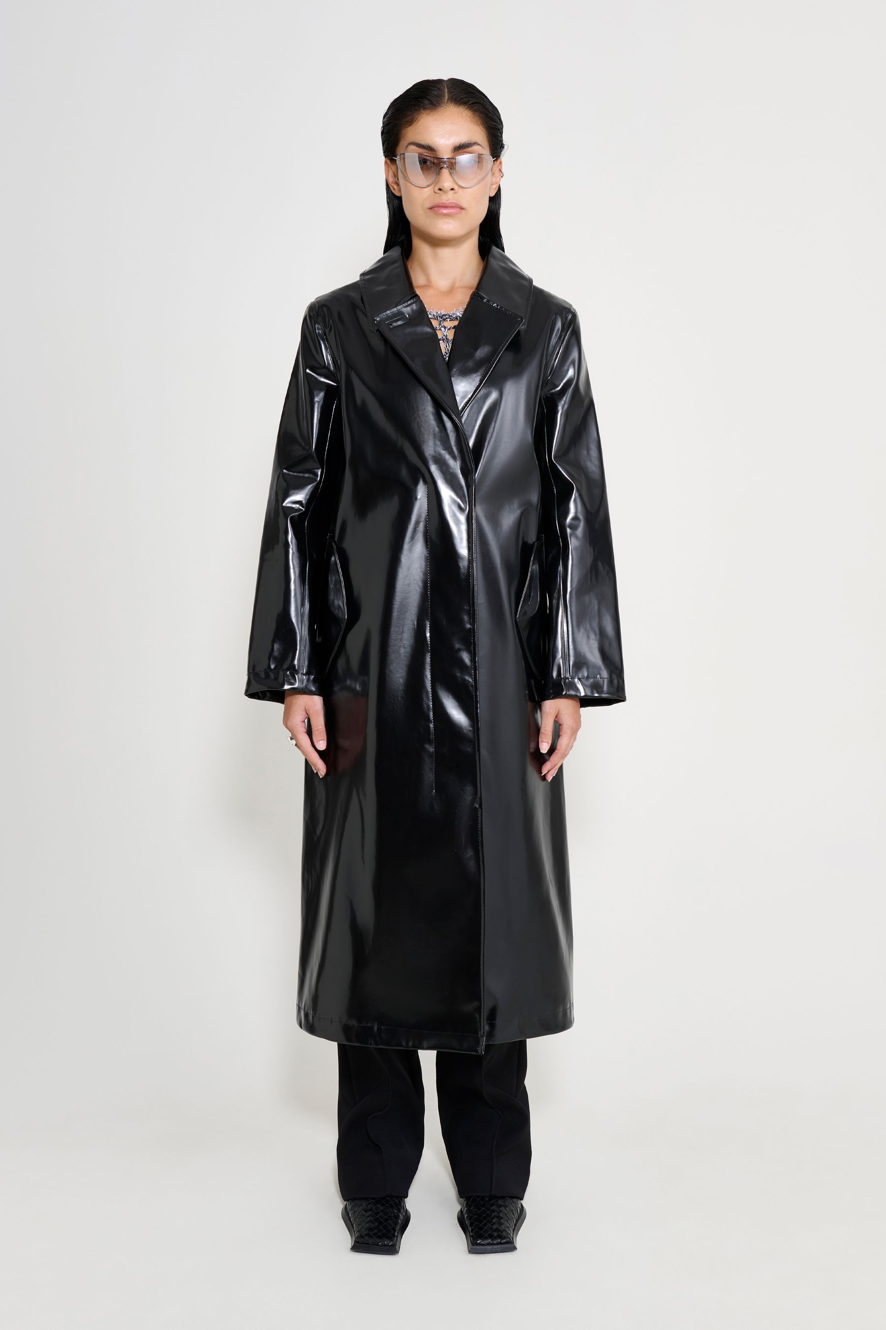stutterheim wayfair opal trench coat black women jackets trench-coats