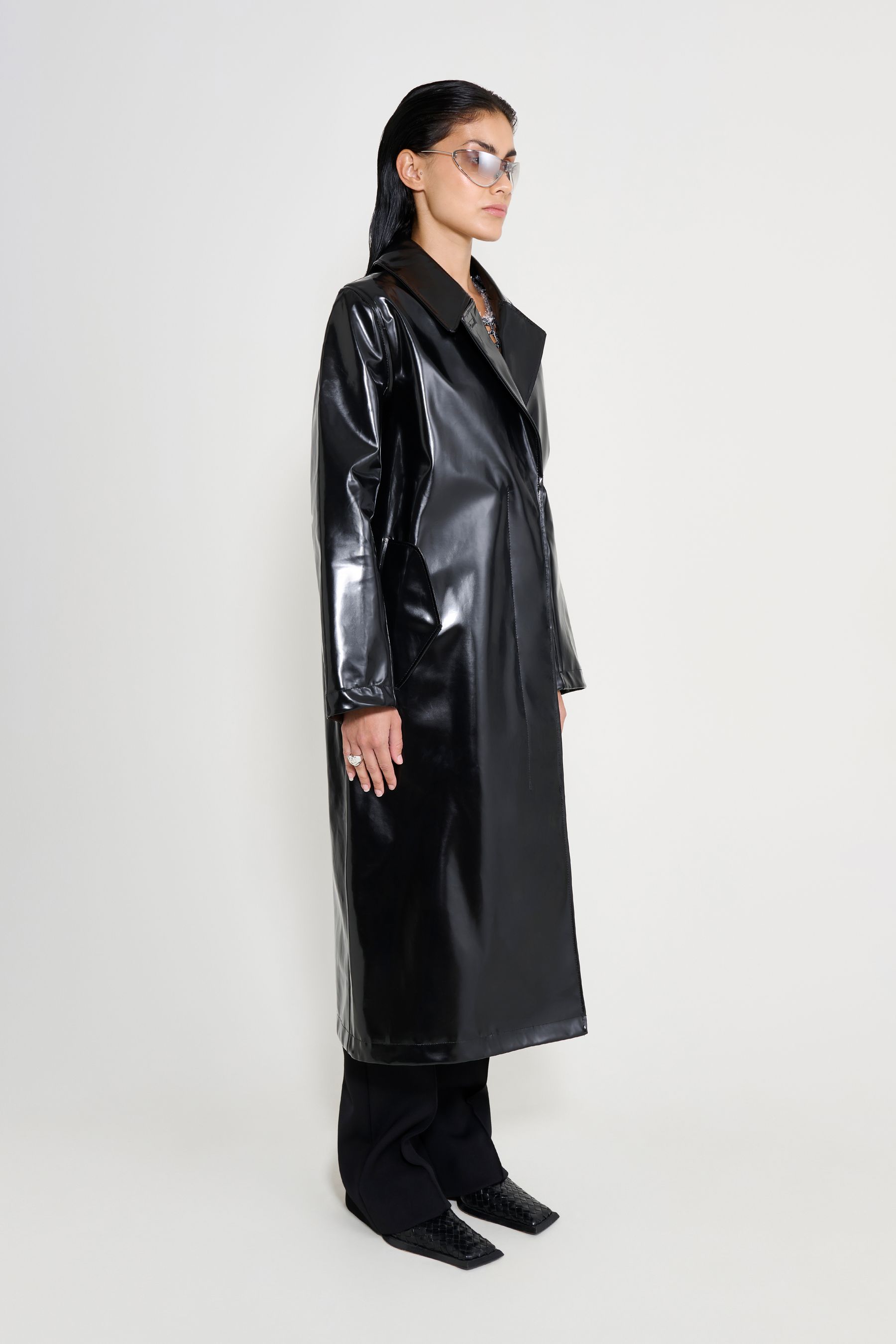 stutterheim wayfair opal trench coat black women jackets trench-coats