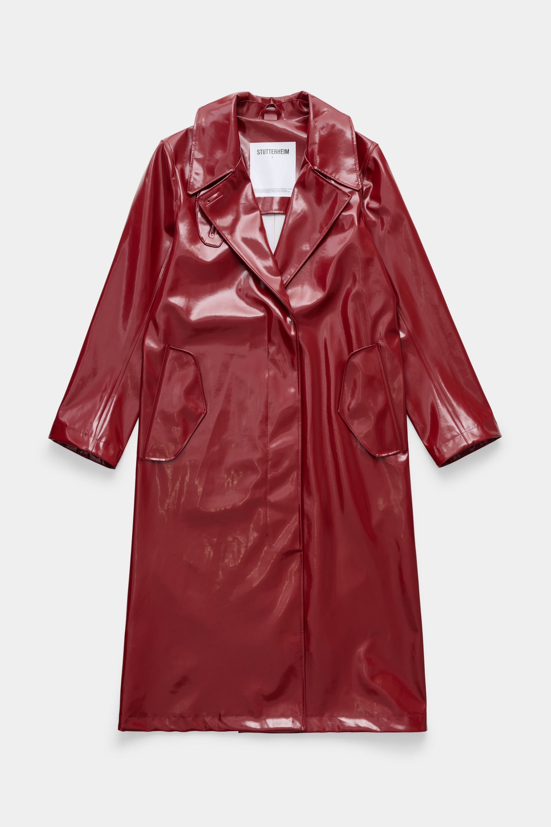 stutterheim wayfair opal trench coat burgundy women jackets trench-coats