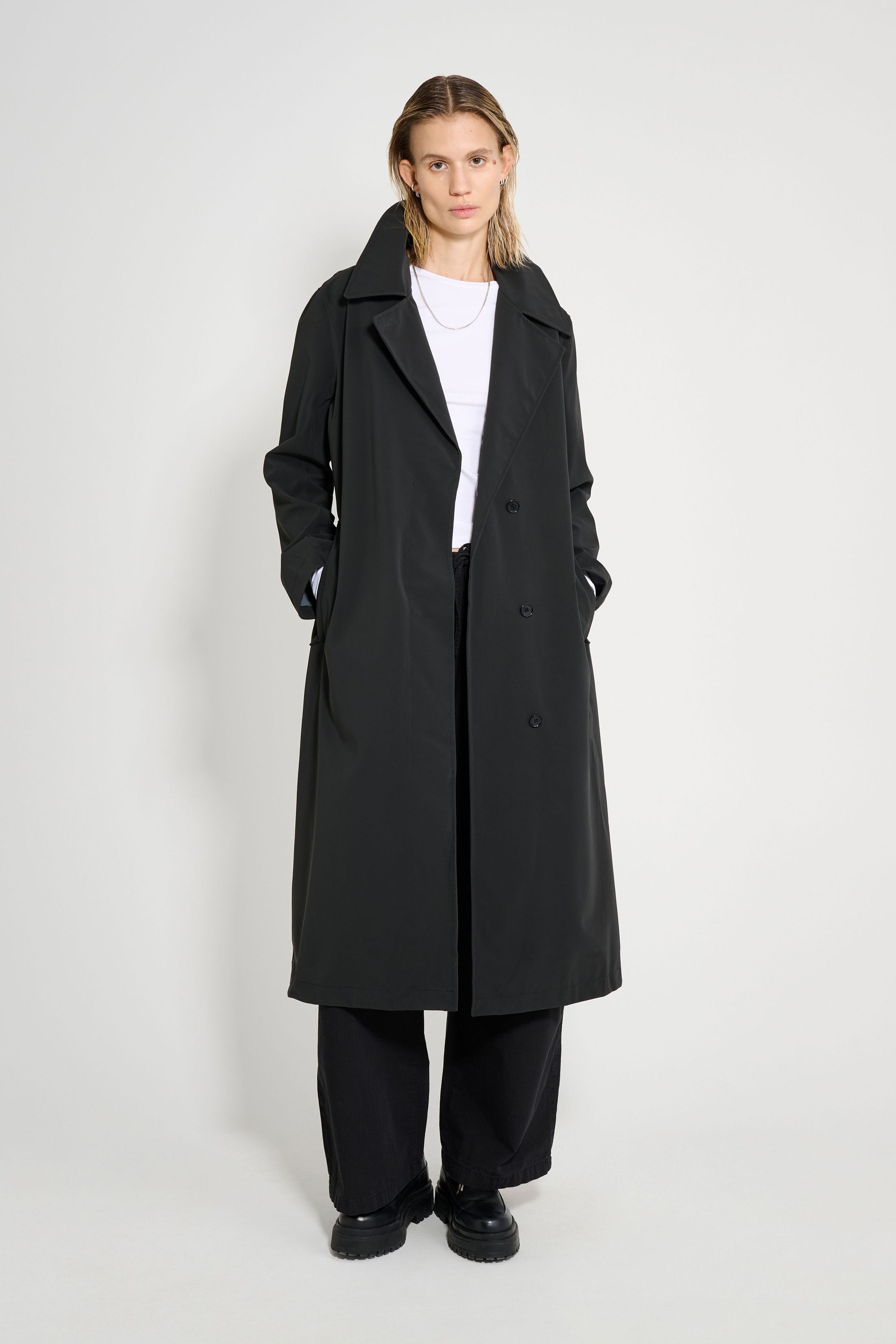 stutterheim wayfair trench coat black women jackets trench-coats