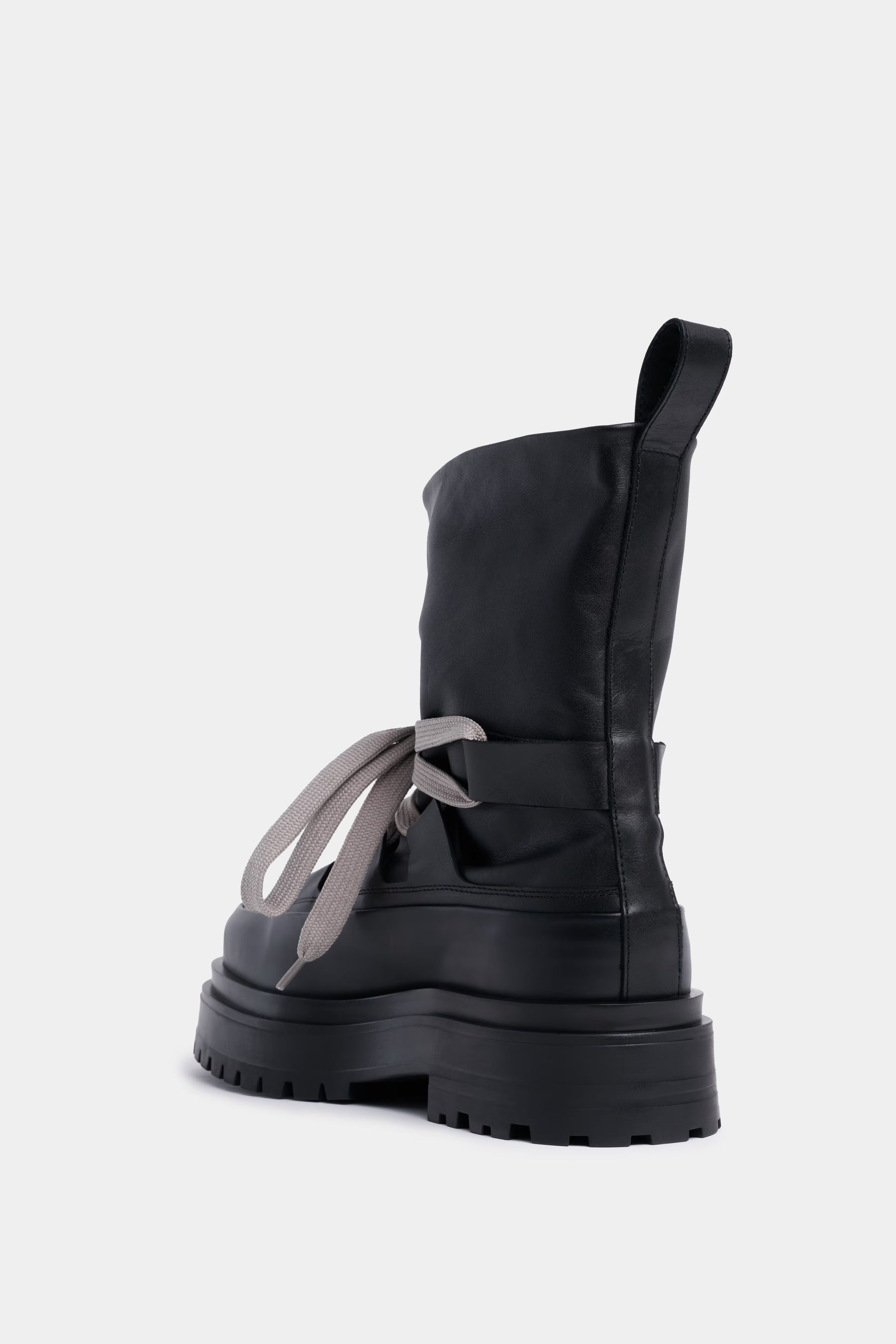stutterheim lace walker leather black footwear lace-up-boots
